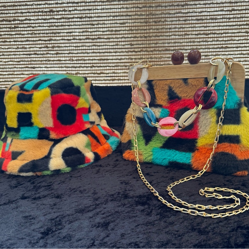 Colorful Women's Bag & Hat Combo